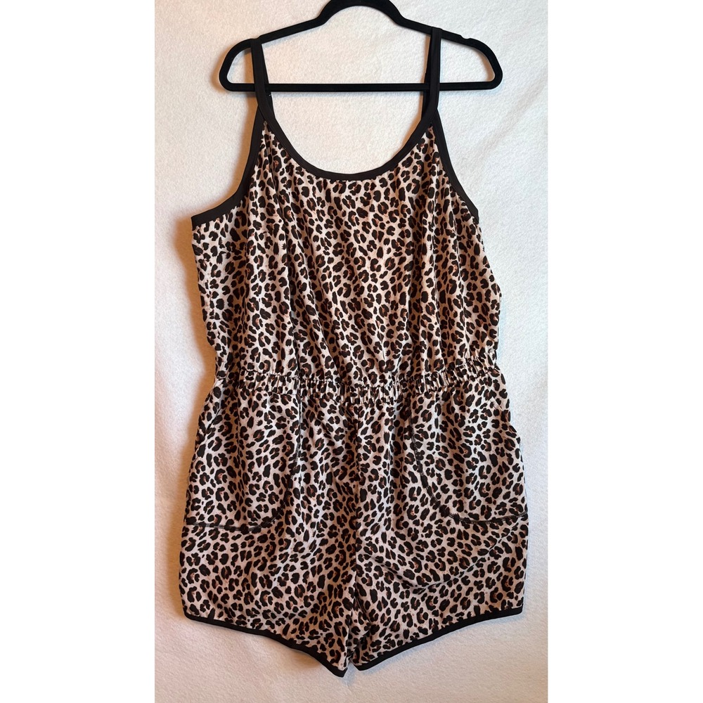 Torrid 2 Active Leopard Print Spaghetti Strap Rom… - image 3